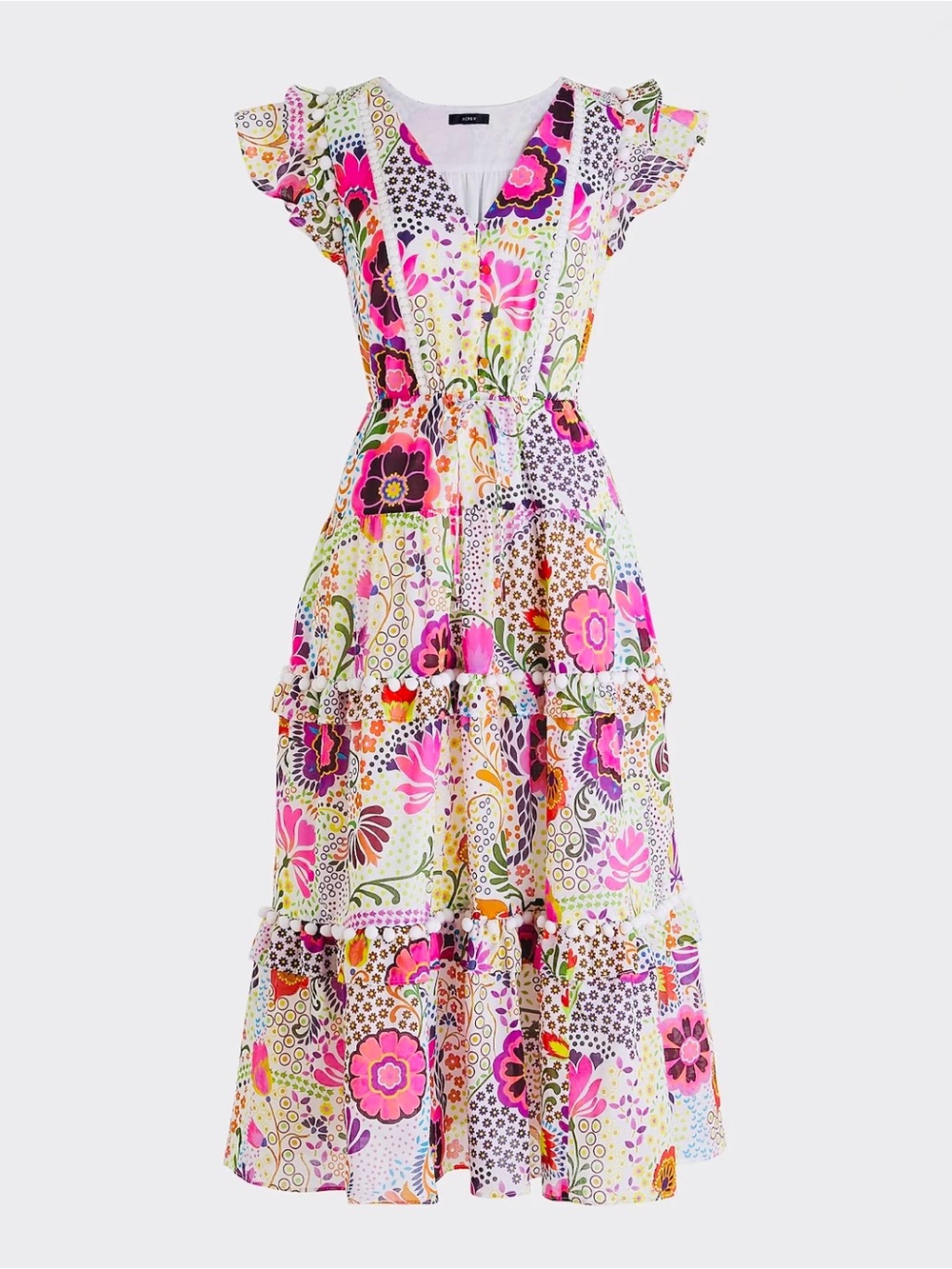 J. Crew Pom-pom dress in Ratti retro floral - size 6